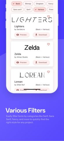 DaFonts — Fonts Downloader для iOS — скриншот 2