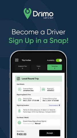 Drimo Partner — (ID Driver) для Android — скриншот 1
