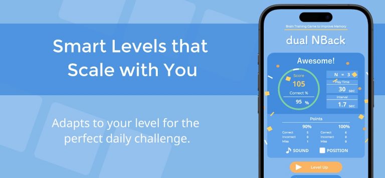 Dual N-Back: Memory Training для Android — скриншот 5