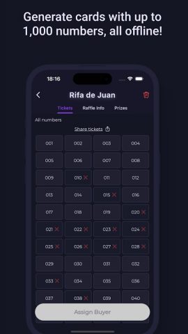 Easily create: Manage raffles для Android — скриншот 1