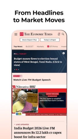 Economic Times : Business News для Android — скриншот 4