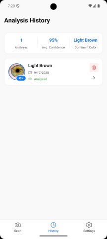 Eye color identifier для Android — скриншот 3
