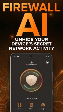Firewall Security AI — No Root для Android — скриншот 1