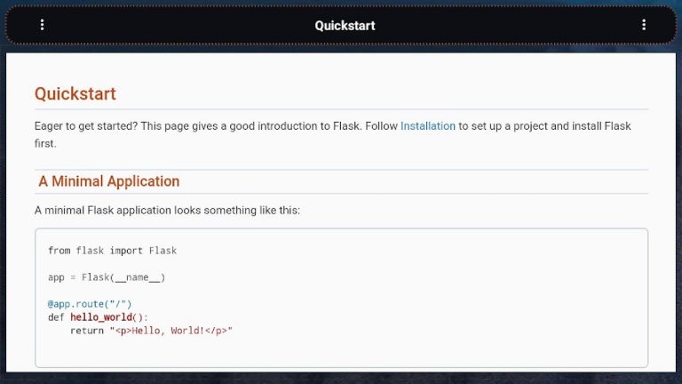 Flask Web Framework для Android — скриншот 5