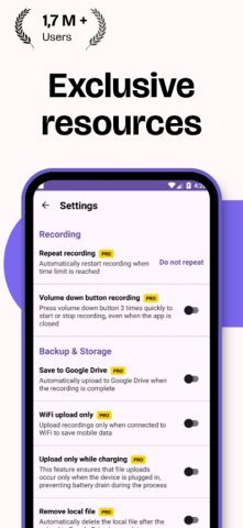 Фоновый видеорегистратор для Android — скриншот 4