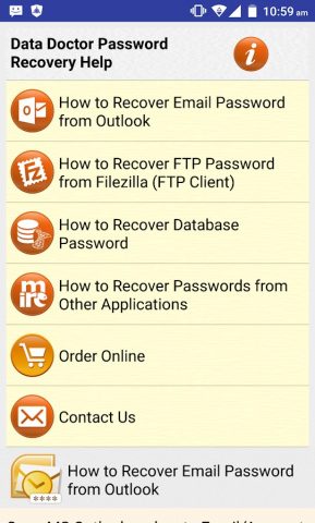 Forgot Password Recovery Help для Android — скриншот 1