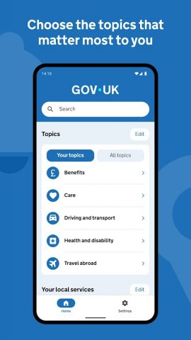 GOV.UK для Android — скриншот 2