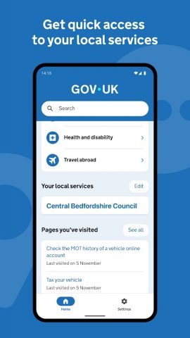 GOV.UK для Android — скриншот 3