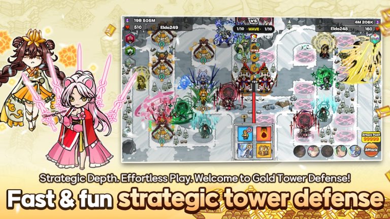 Gold tower defence M для Android — скриншот 1