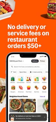 Grubhub: Food Delivery для Android — скриншот 2