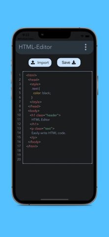HTML Editor — .html Editor для iOS — скриншот 1
