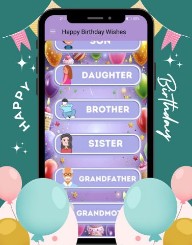 Happy Birthday Wishes 2025 для Android — скриншот 4