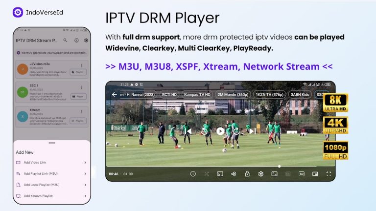 IPTV DRM Stream Player (Video) для Android — скриншот 1