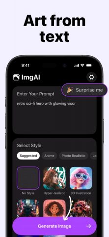 ImgAI: AI Art, Photo Generator для iOS — скриншот 4