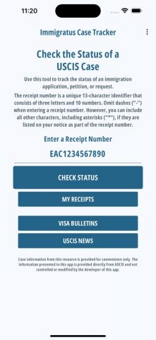 Immigratus USCIS Case Status для iOS — скриншот 3