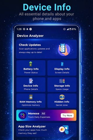Инфо устройства: Скан системы для Android — скриншот 1