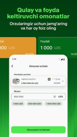 Ipak Yuli Mobile: Onlayn Bank для Android — скриншот 3