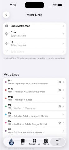 Istanbul Subway Map для iOS — скриншот 3