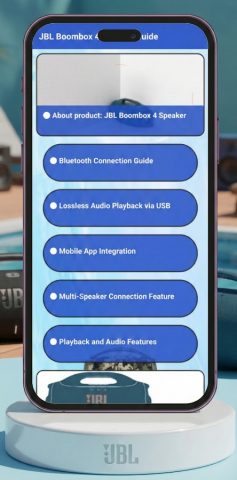JBL Boombox 4 Speaker Guide для Android — скриншот 1