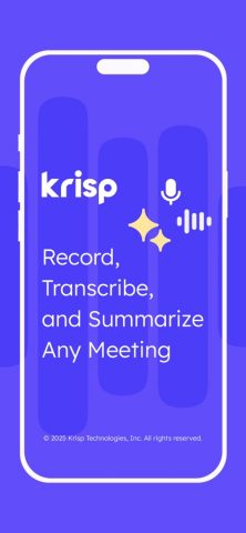 Krisp AI Meeting Note Taker для iOS — скриншот 1