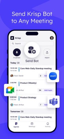 Krisp AI Meeting Note Taker для iOS — скриншот 5