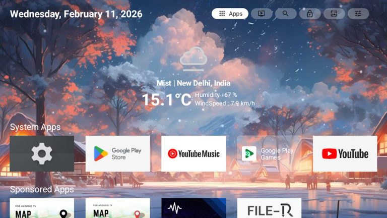 Лаунчер для смарт-ТВ для Android — скриншот 1
