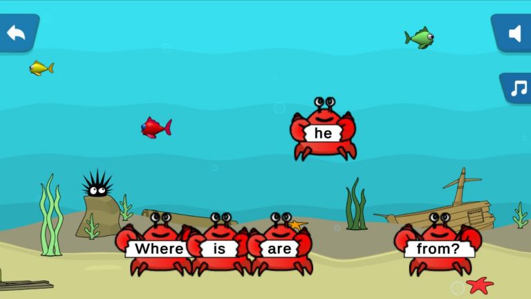 Learn English Game-Grab a Crab для Android — скриншот 1
