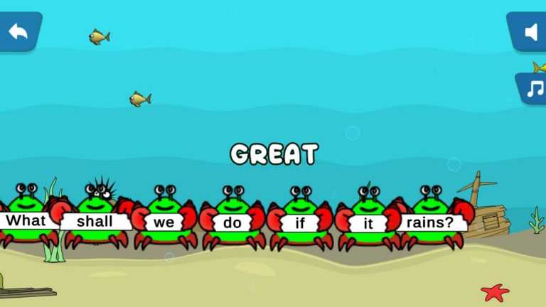 Learn English Game-Grab a Crab для Android — скриншот 3
