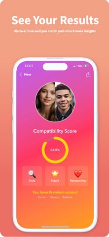 LoveLens — Compatibility Test для iOS — скриншот 3