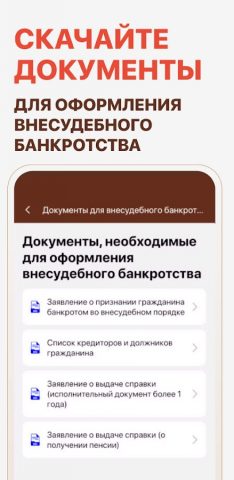 МФЦ Мои документы: Банкротство для Android — скриншот 4