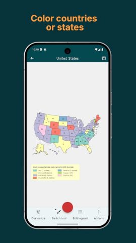 MapChart для Android — скриншот 3