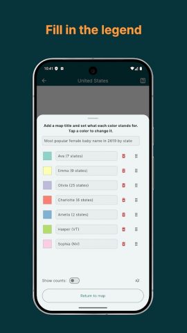 MapChart для Android — скриншот 4