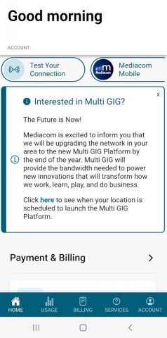 MediacomConnect для Android — скриншот 2