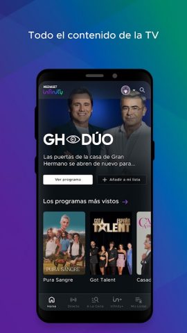 Mediaset Infinity España для Android — скриншот 1