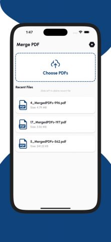 Merge PDF — Combine PDF Files для iOS — скриншот 1