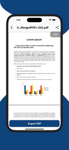 Merge PDF — Combine PDF Files для iOS — скриншот 3