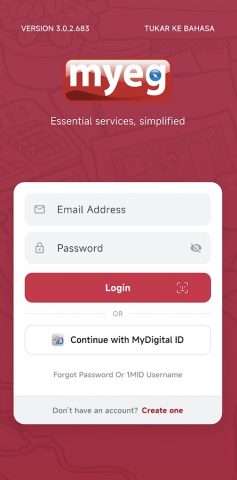 MyEG для Android — скриншот 1