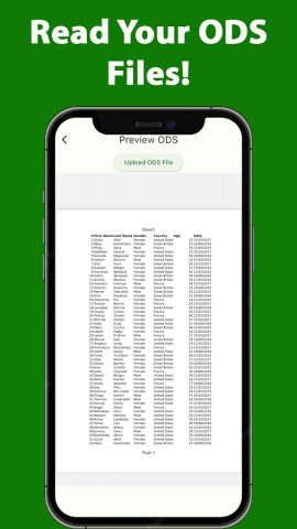 ODS Reader Converter XLSX PDF для Android — скриншот 1