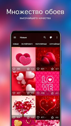 Обои любовь и сердечки 4K для Android — скриншот 2