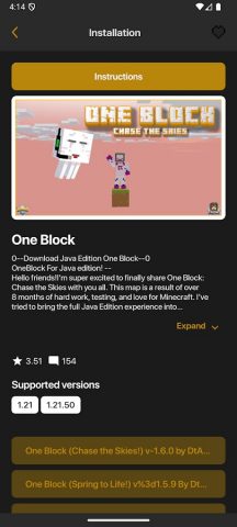 Один блок мод Майнкрафт ПЕ для Android — скриншот 2