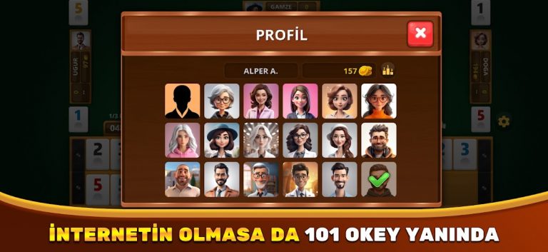 Okey & 101 Okey İnternetsiz HD для Android — скриншот 4