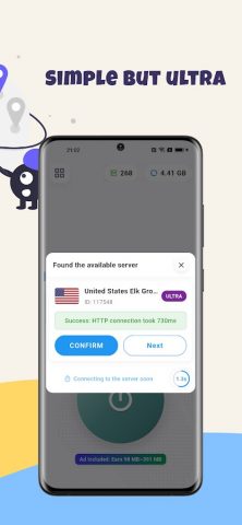 OneTap VPN: Simple but Ultra для Android — скриншот 3