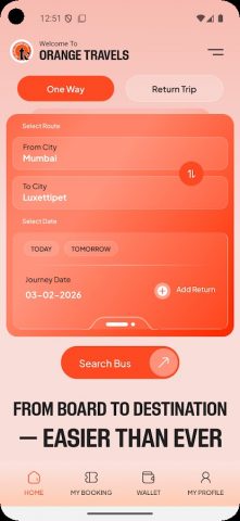 Orange Tours & Travels для Android — скриншот 1
