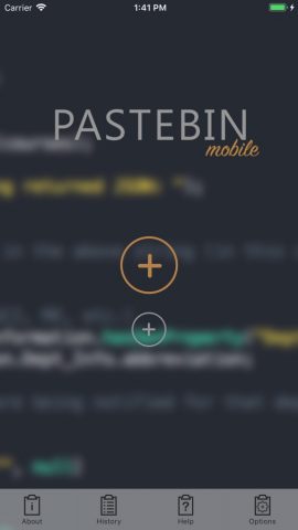 PasteBin Mobile для iOS — скриншот 1