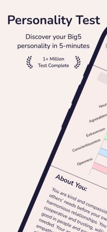 Personality Test App для iOS — скриншот 1