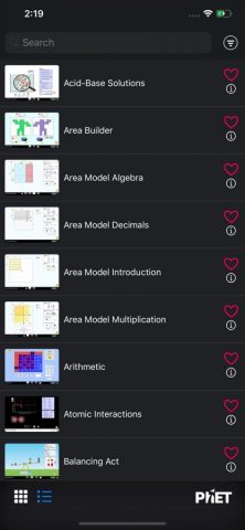 PhET Simulations для iOS — скриншот 1