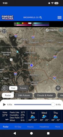 Pinpoint Weather | FOX31 & CW2 для Android — скриншот 1