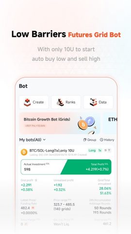 Pionex — Crypto Trading Bot для Android — скриншот 2
