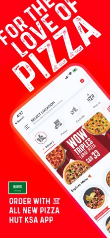 Pizza Hut KSA — Order Food Now для iOS — скриншот 1