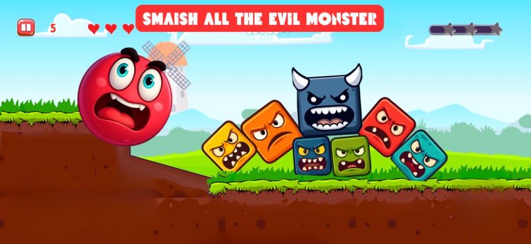 Plants Ball 5 — Red Ball Game — скриншот 1